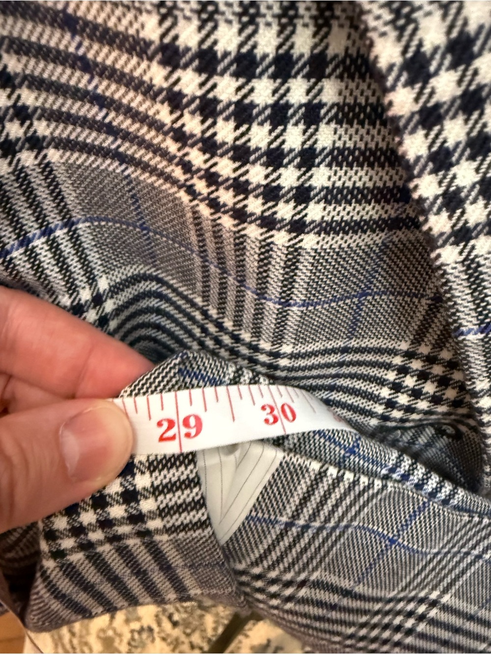 Talbots Gray Plaid Double-Breasted Blazer - Picture 11 of 15
